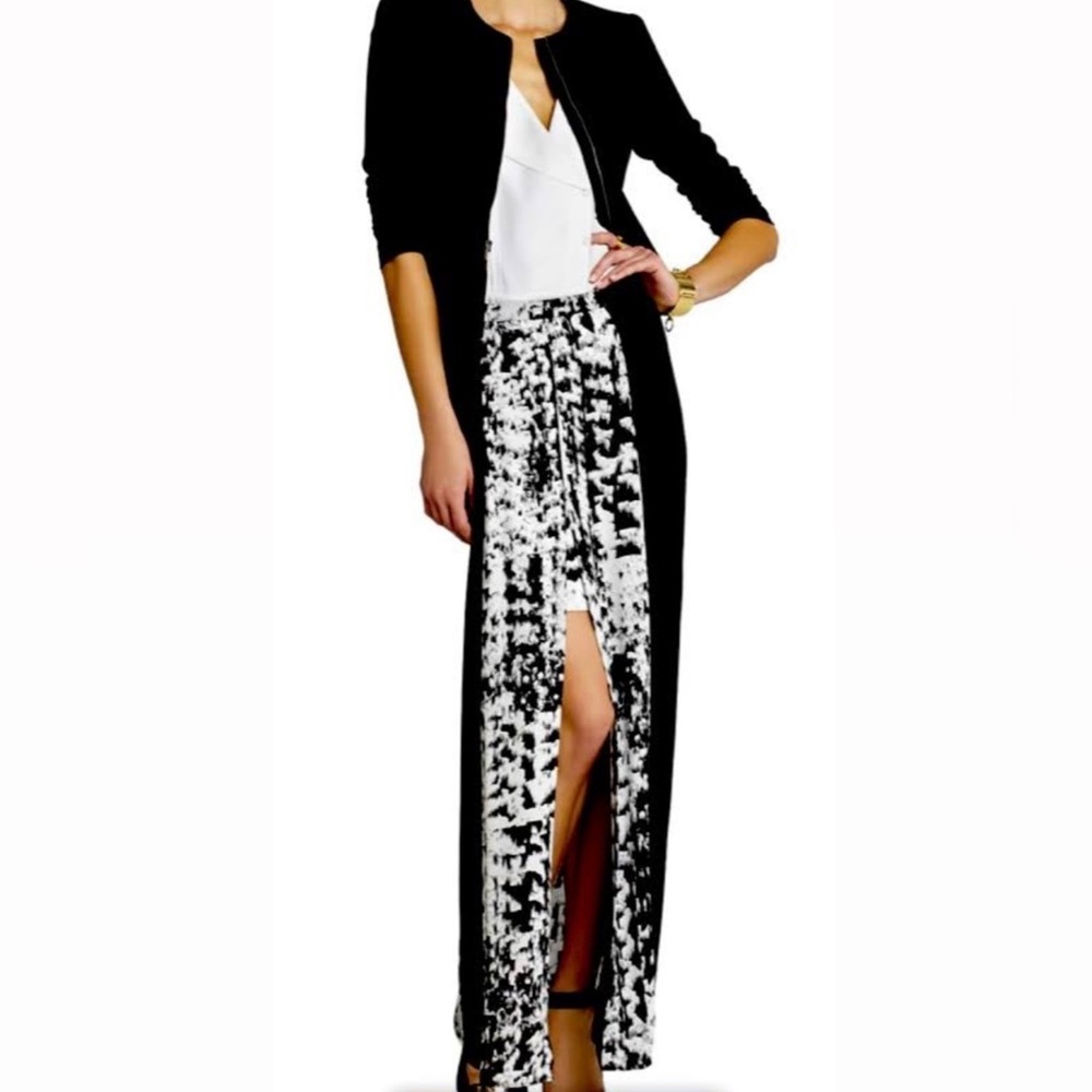 BCBGMaxazria Maxi Skirt Black Slit